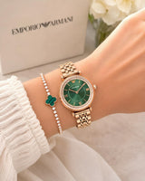 Emporio Armani Slim Rose Gold Diamond Dial