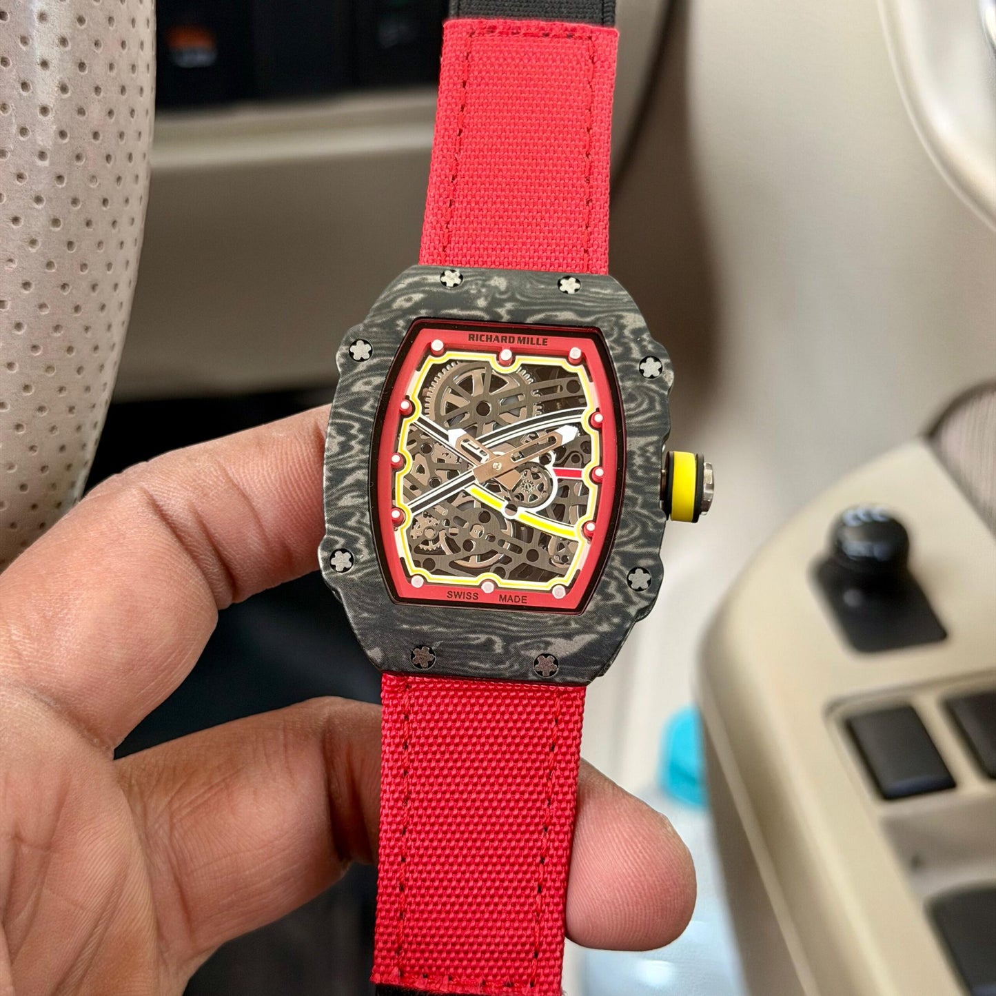 Richard Mille Red Velcro-Style Dial