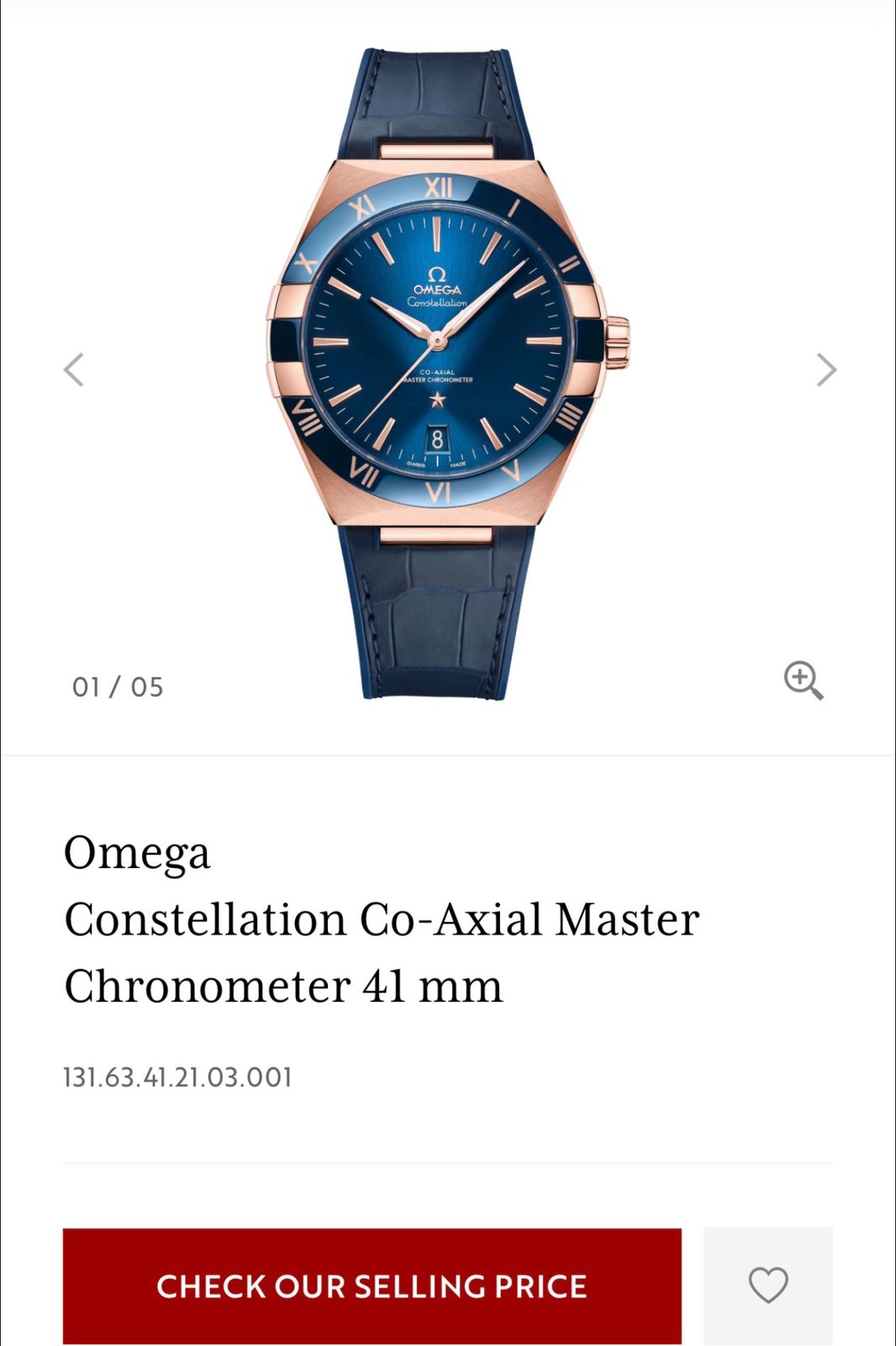 Omega Constellation Chronometer Blue Dial Automatic