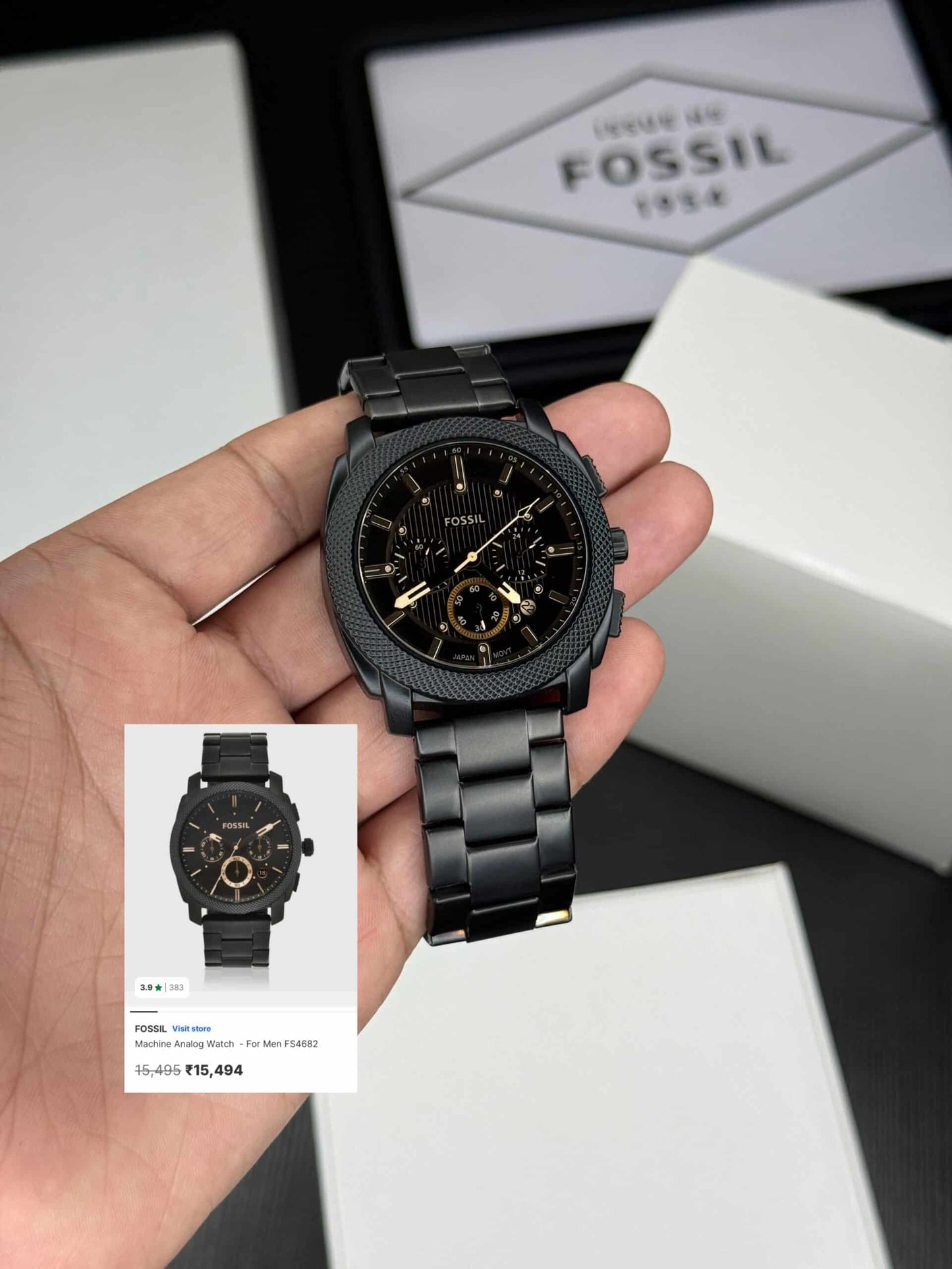 Fossil FS Black Dial Quartz