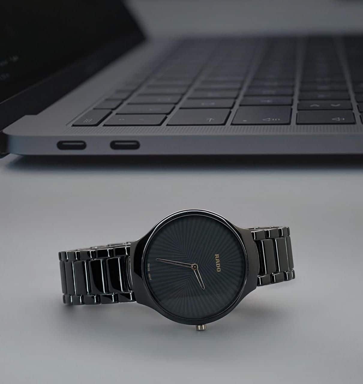 Rado True Thinline Great Gardens Black Ceramic