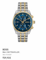 Boss Sky Traveller Blue Analog Dial