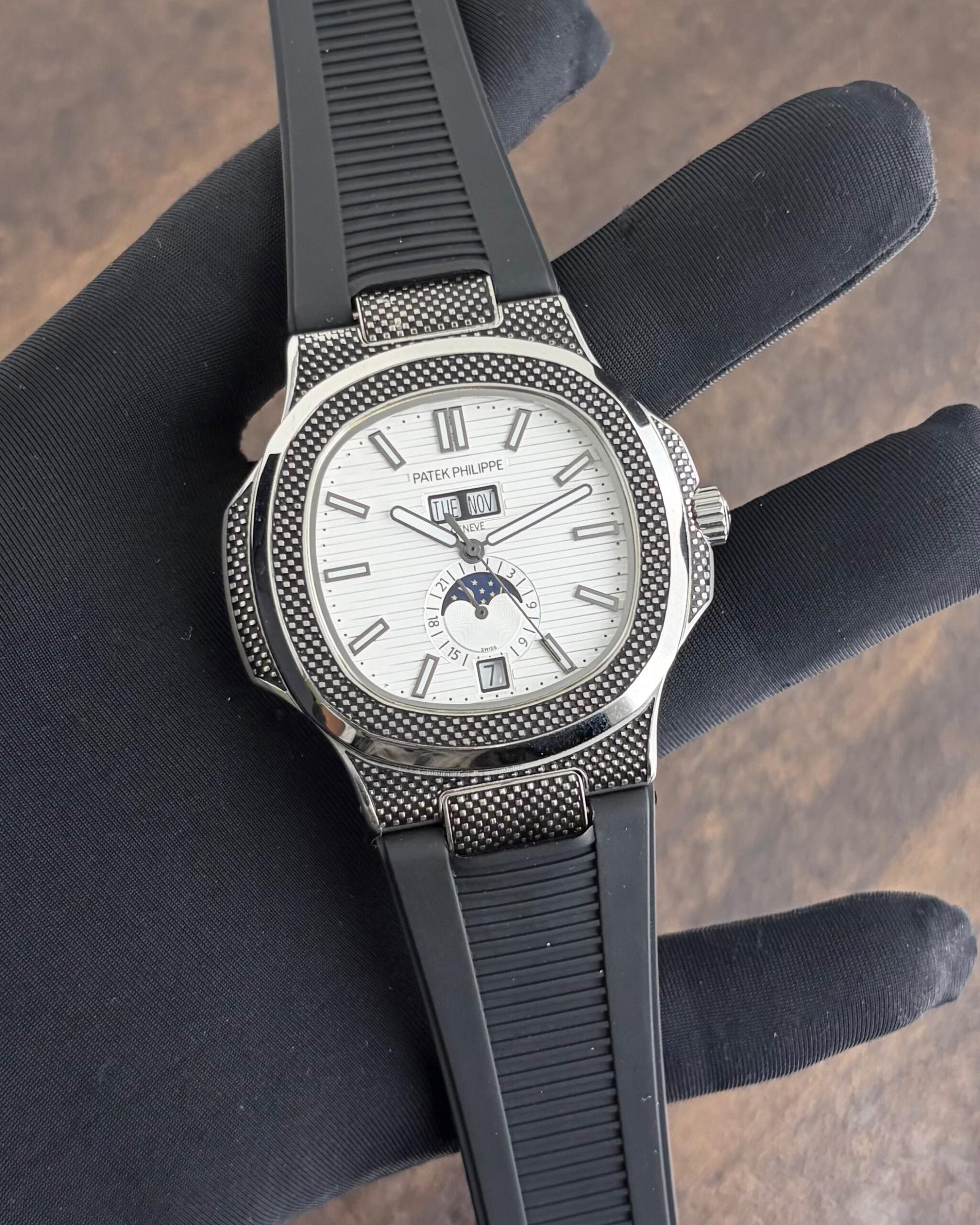 Patek Philippe Nautilus Chronograph White Dial