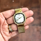 Guess Colorful Crystal Gold Dial