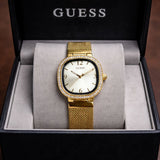 Guess Colorful Crystal Gold Dial