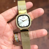 Guess Colorful Crystal Gold Dial