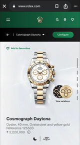 Rolex Daytona Cosmograph White Dial Chronograph