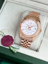 Rolex Sky-Dweller White Dial Rose Gold Automatic