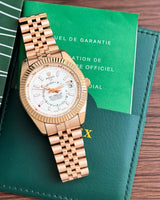 Rolex Sky-Dweller White Dial Rose Gold Automatic