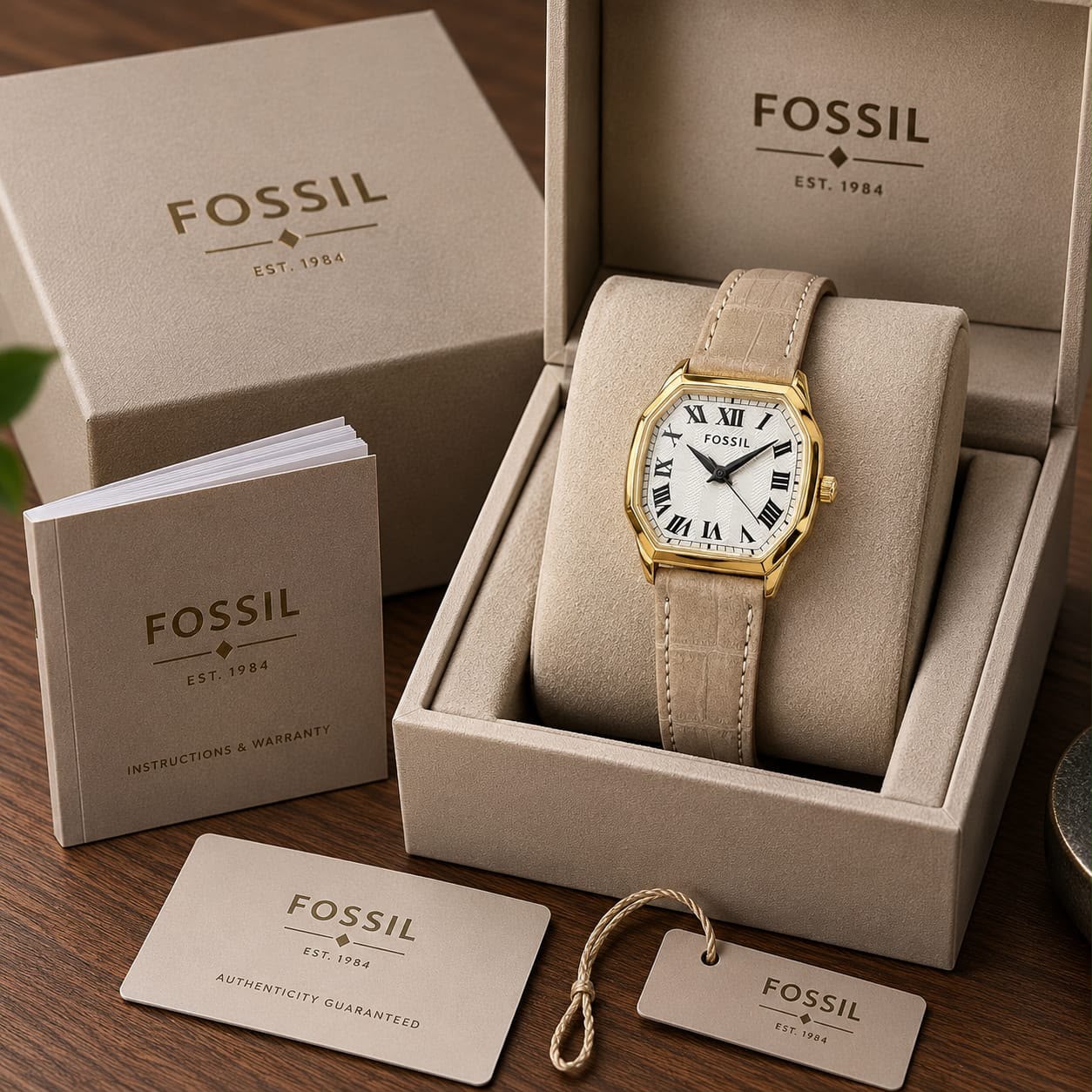 Fossil Vintage Elegance Cream Dial