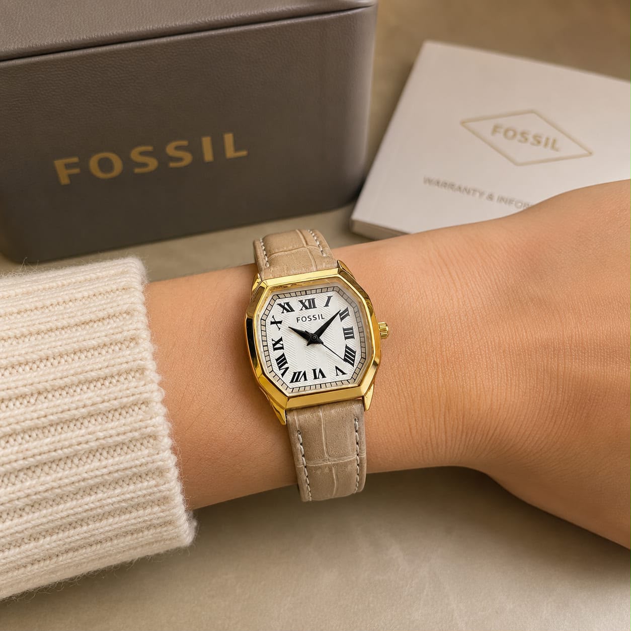 Fossil Vintage Elegance Cream Dial