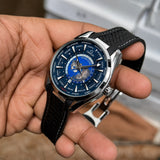 Omega Silver-Tone Blue Dial Quartz