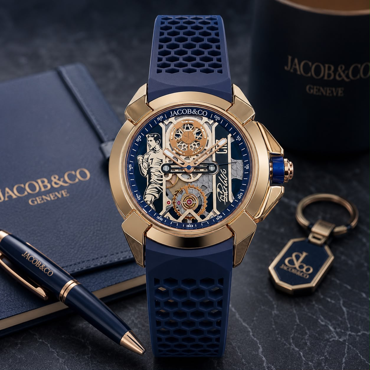 Jacob &amp; Co Epic X CR7 Blue Rose Gold Edition