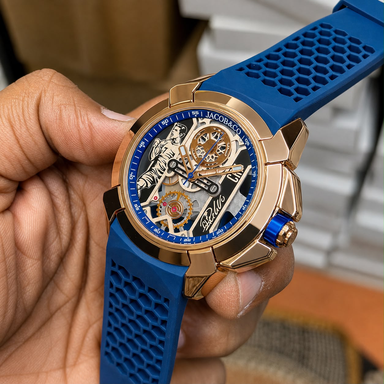 Jacob &amp; Co Epic X CR7 Blue Rose Gold Edition
