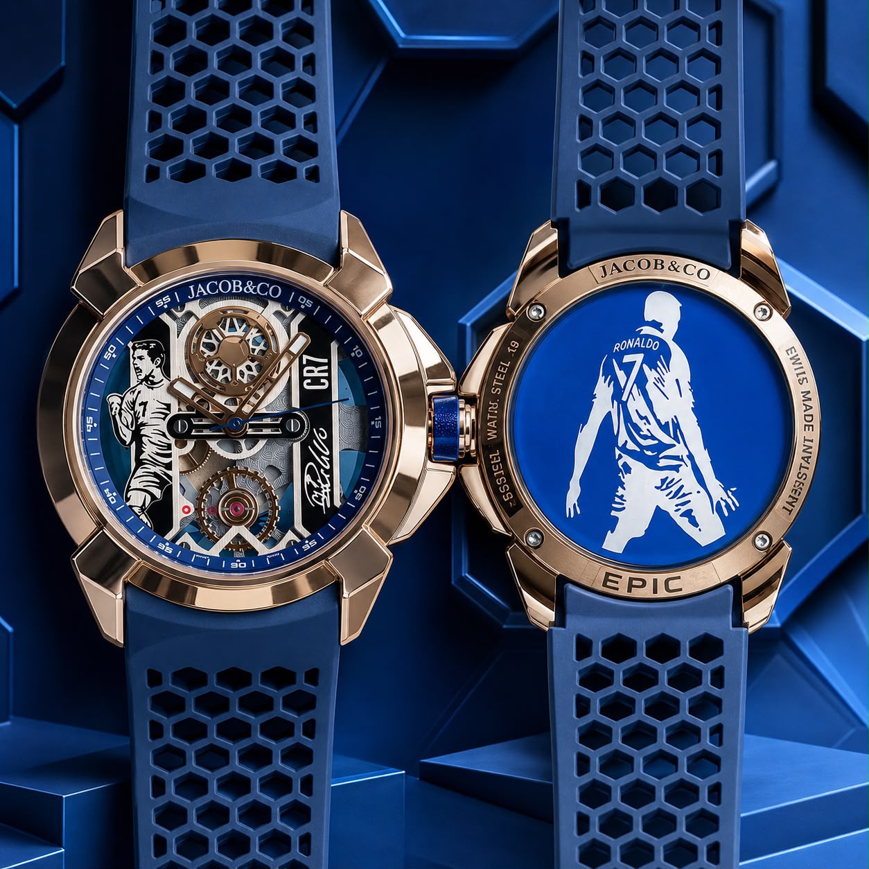 Jacob &amp; Co Epic X CR7 Blue Rose Gold Edition