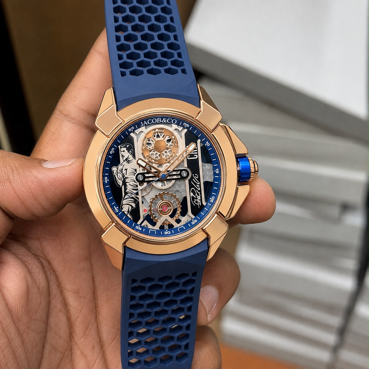Jacob &amp; Co Epic X CR7 Blue Rose Gold Edition