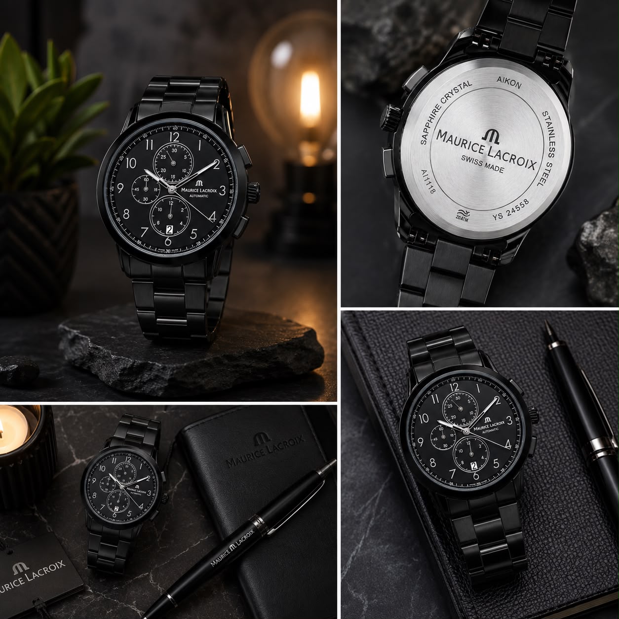 Maurice &amp; Lacroix Black Chronograph
