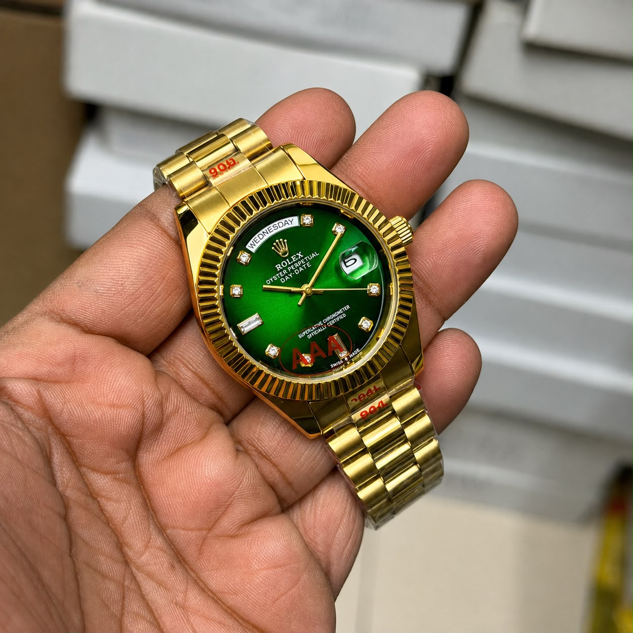 Rolex Oyster Perpetual Green Gold Day Date