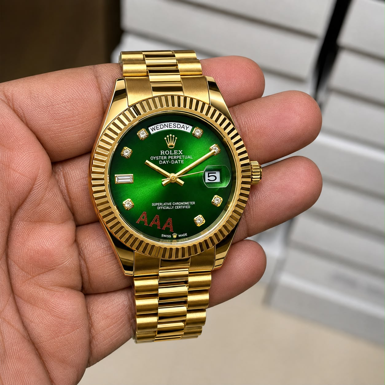 Rolex Oyster Perpetual Green Gold Day Date