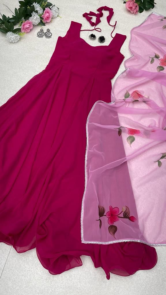 Pink Color Glorious Anarkali Gown