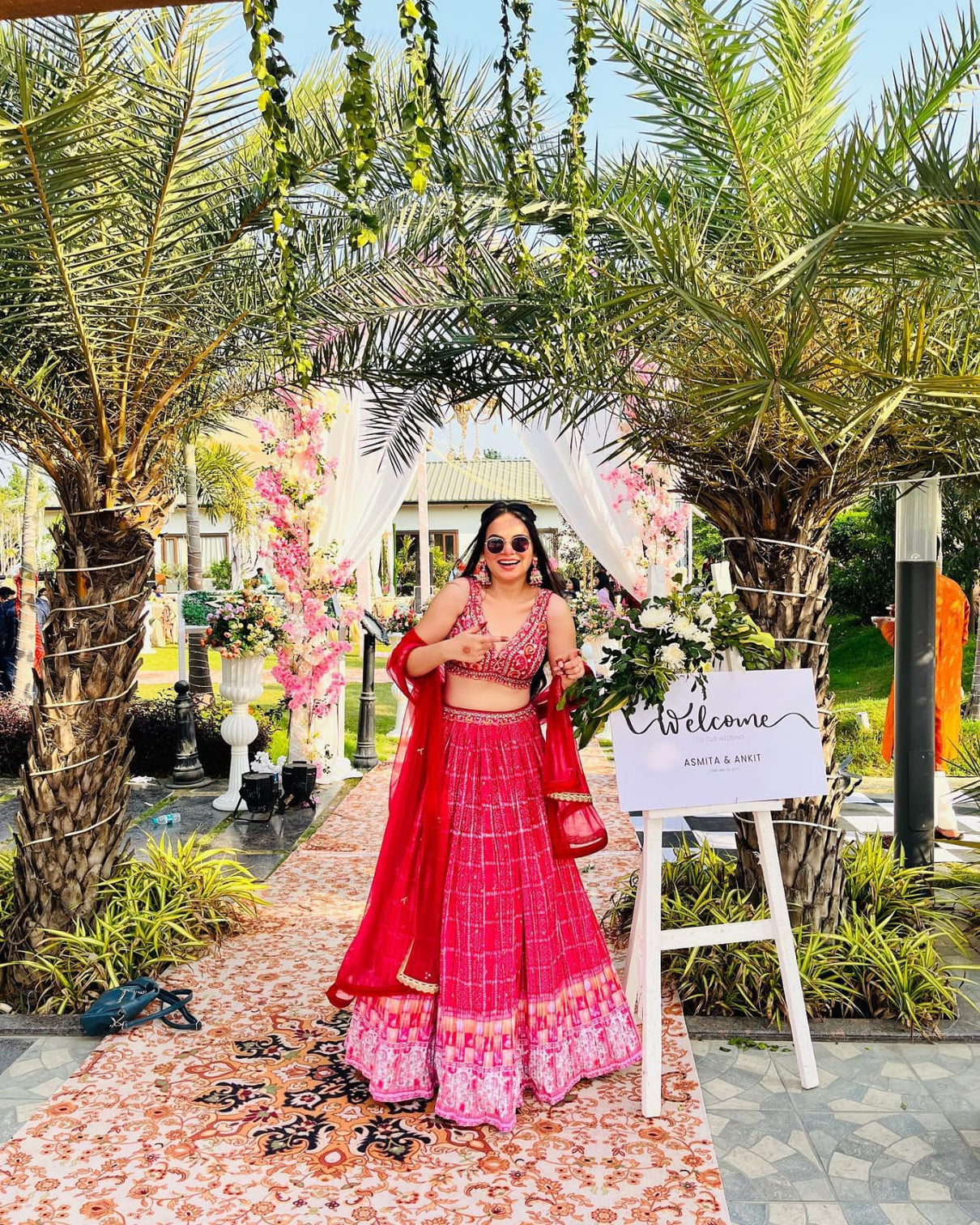 Function Wear Pink Color Pleated Silk Lehenga Choli