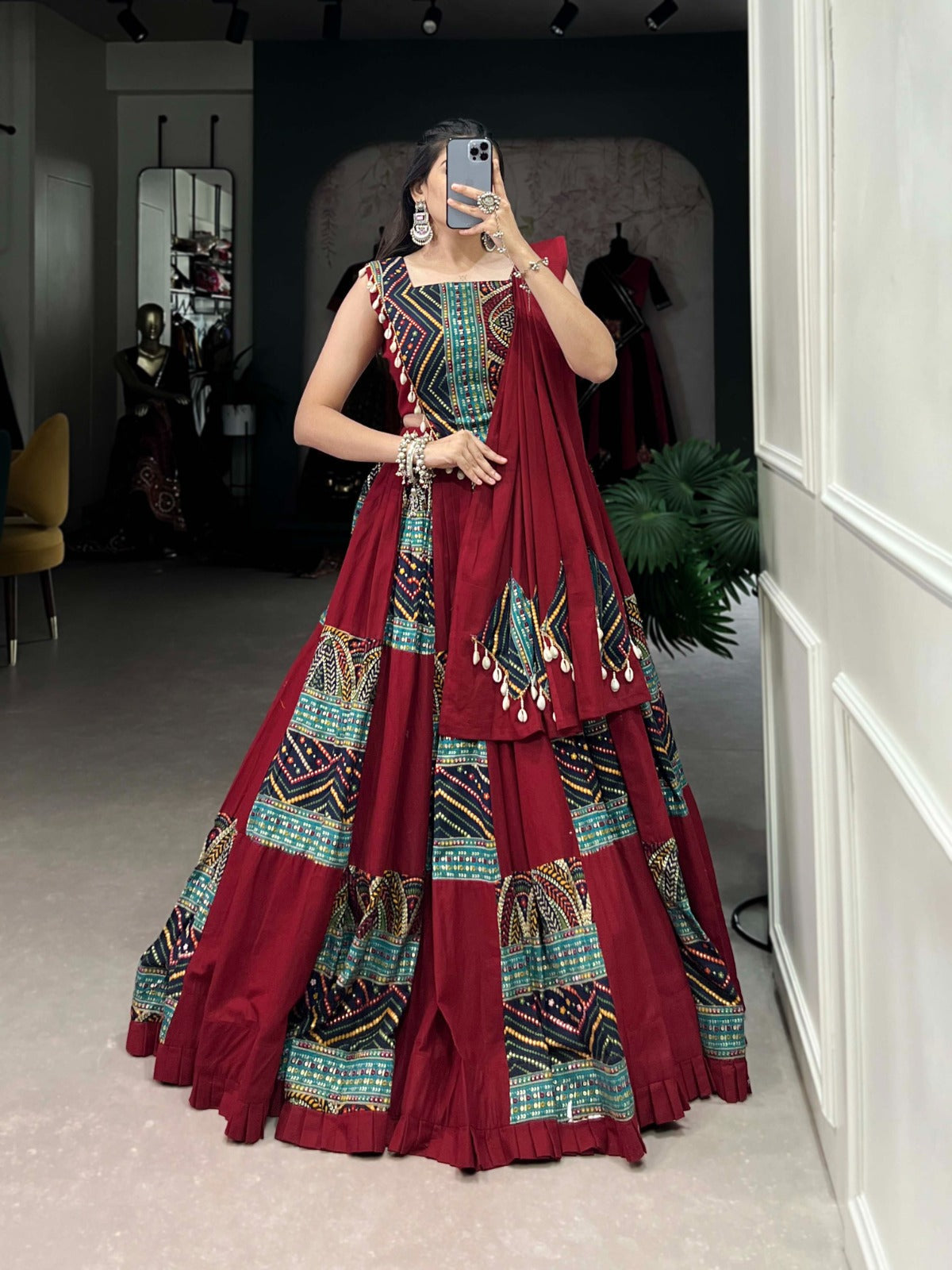 Phenomenal Pure Cotton  Lehenga Choli with printed Design