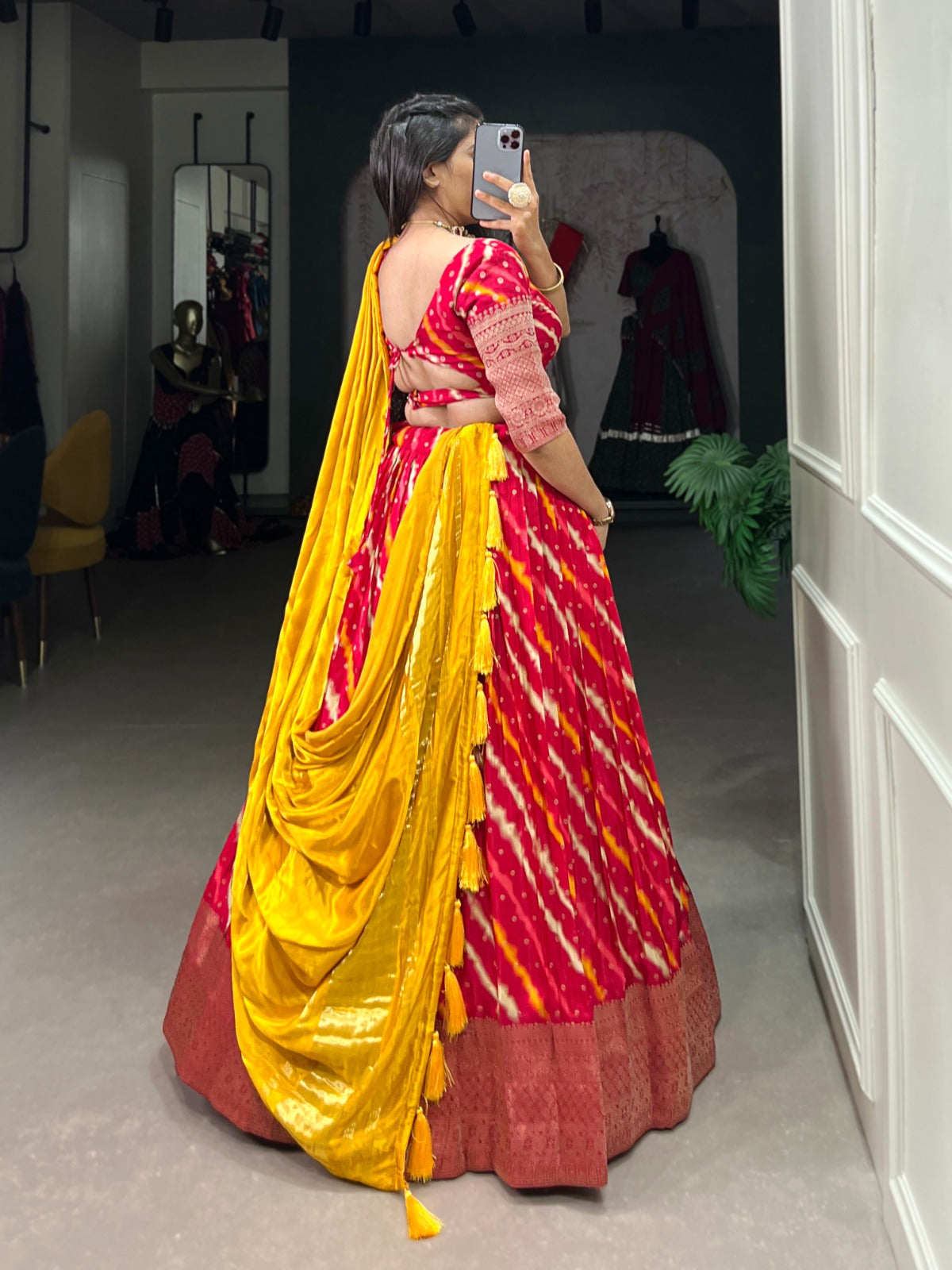 Traditional Zari Weaved Viscos Silk Lehenga Choli