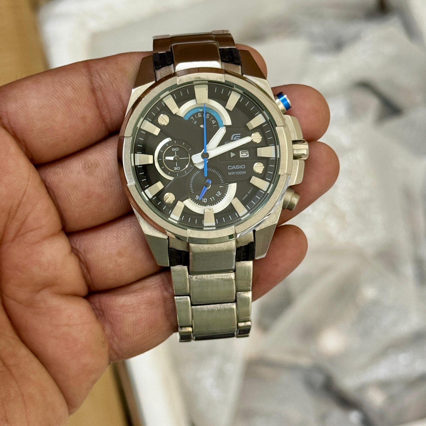 Casio Edifice EFR-540 Men's Motor Sport Chronograph Watch – Tachymeter | Steel Bracelet