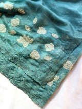 Sky Pure Chanda Silk Applique Work Designer Saree