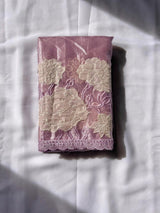 Lavender Pure Oris Silk Applique Work Designer Saree