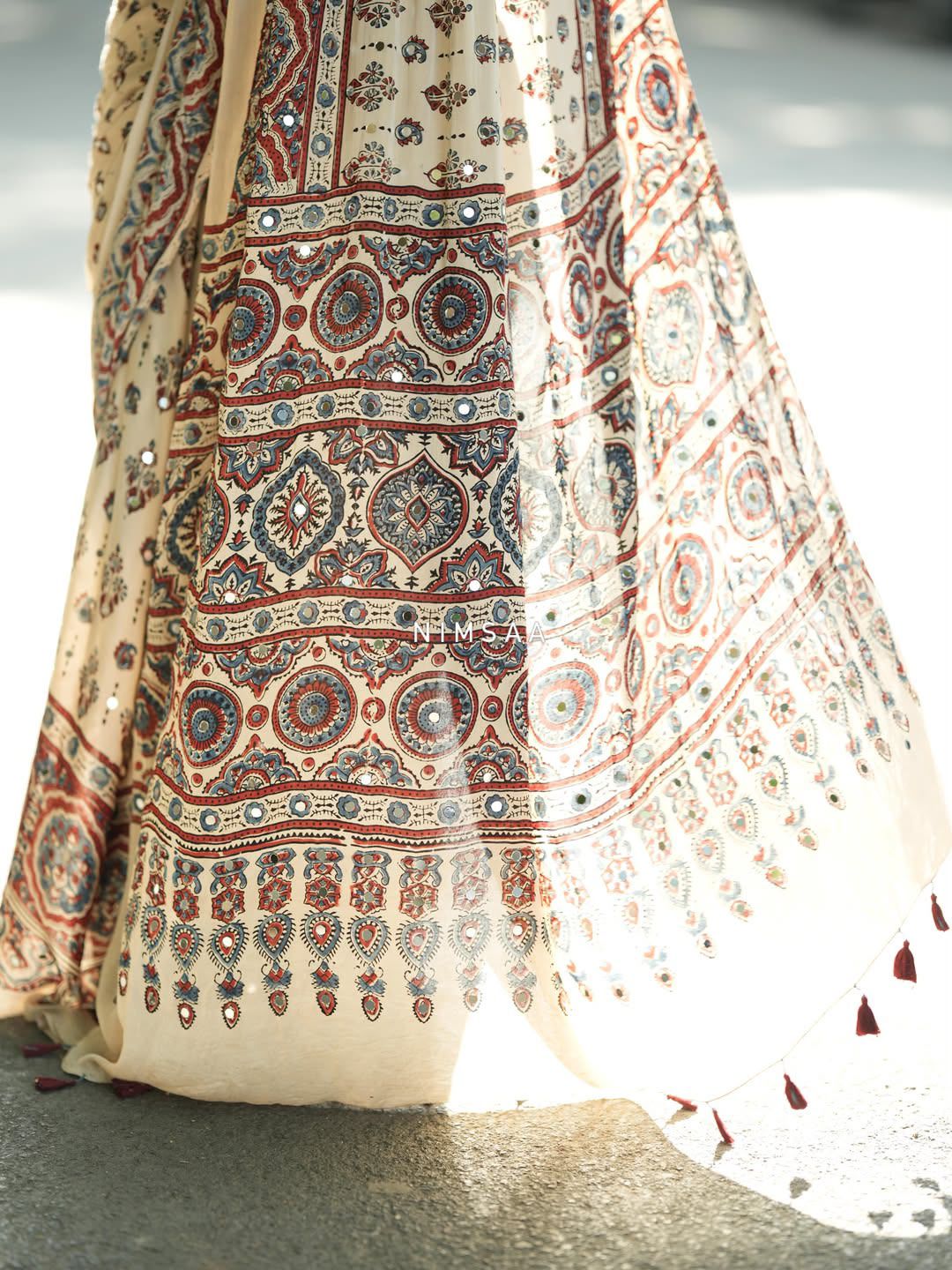Vintage inspired modal silk saree