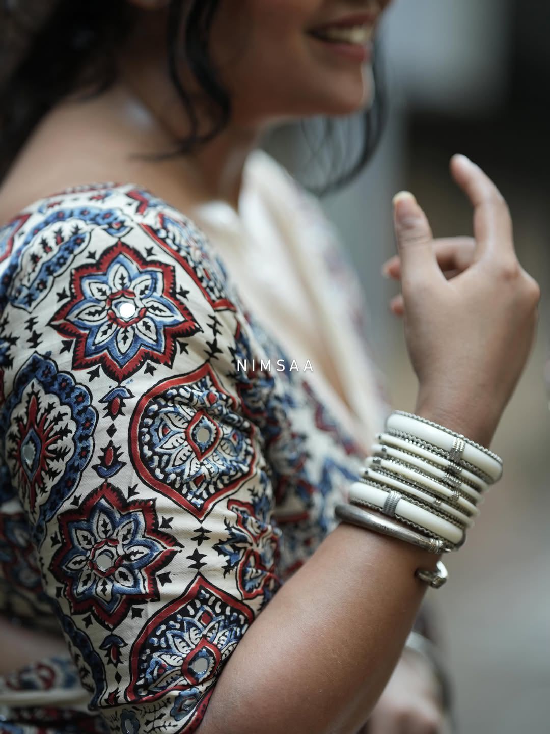 Vintage inspired modal silk saree