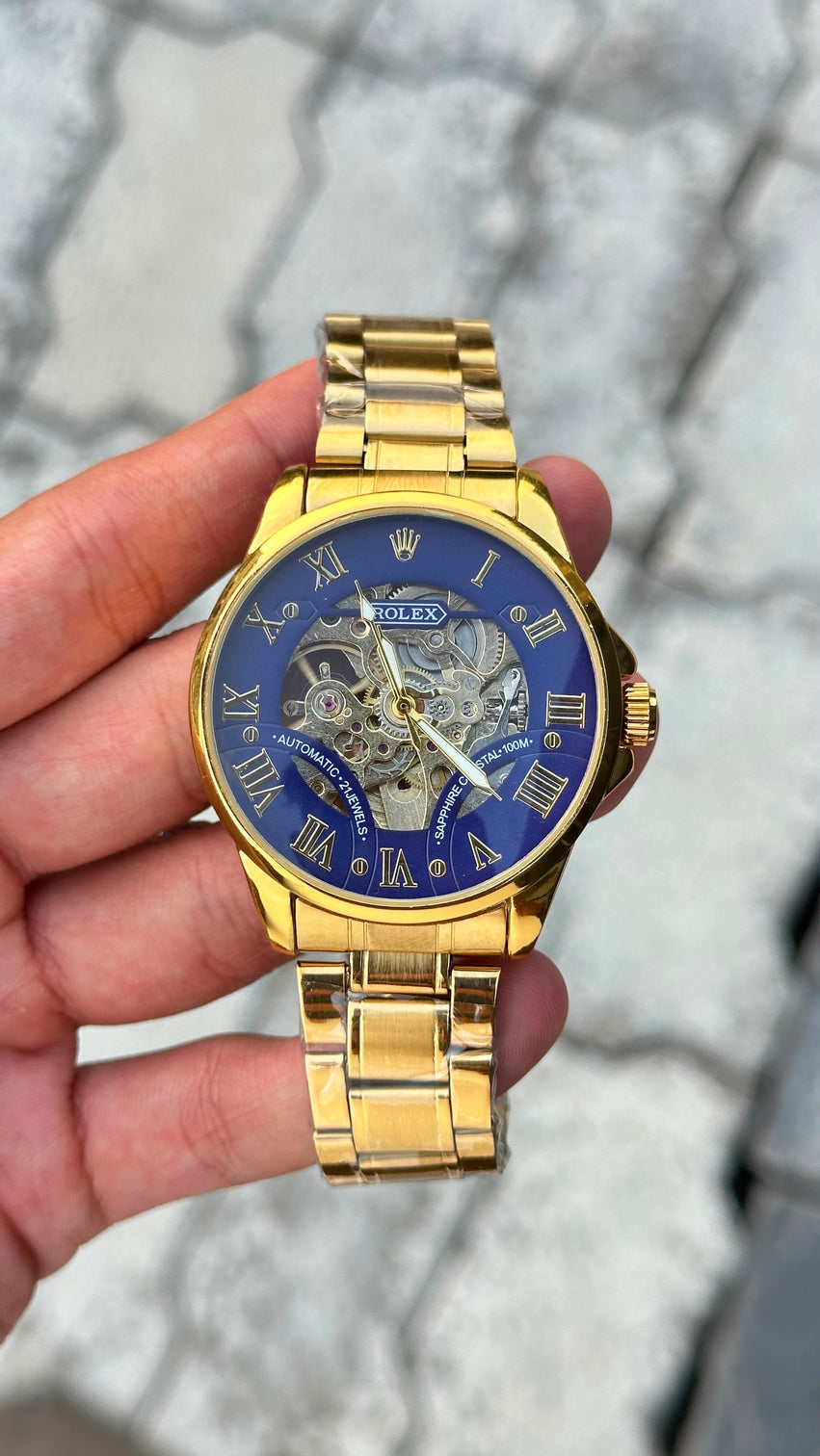 Rolex Skeleton and open back fully Automatic Watch