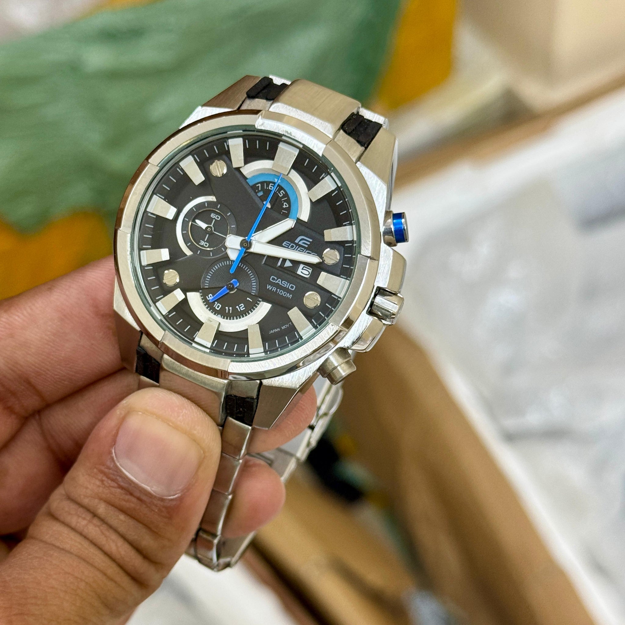 Casio Edifice EFR-540 Men's Motor Sport Chronograph Watch – Tachymeter | Steel Bracelet
