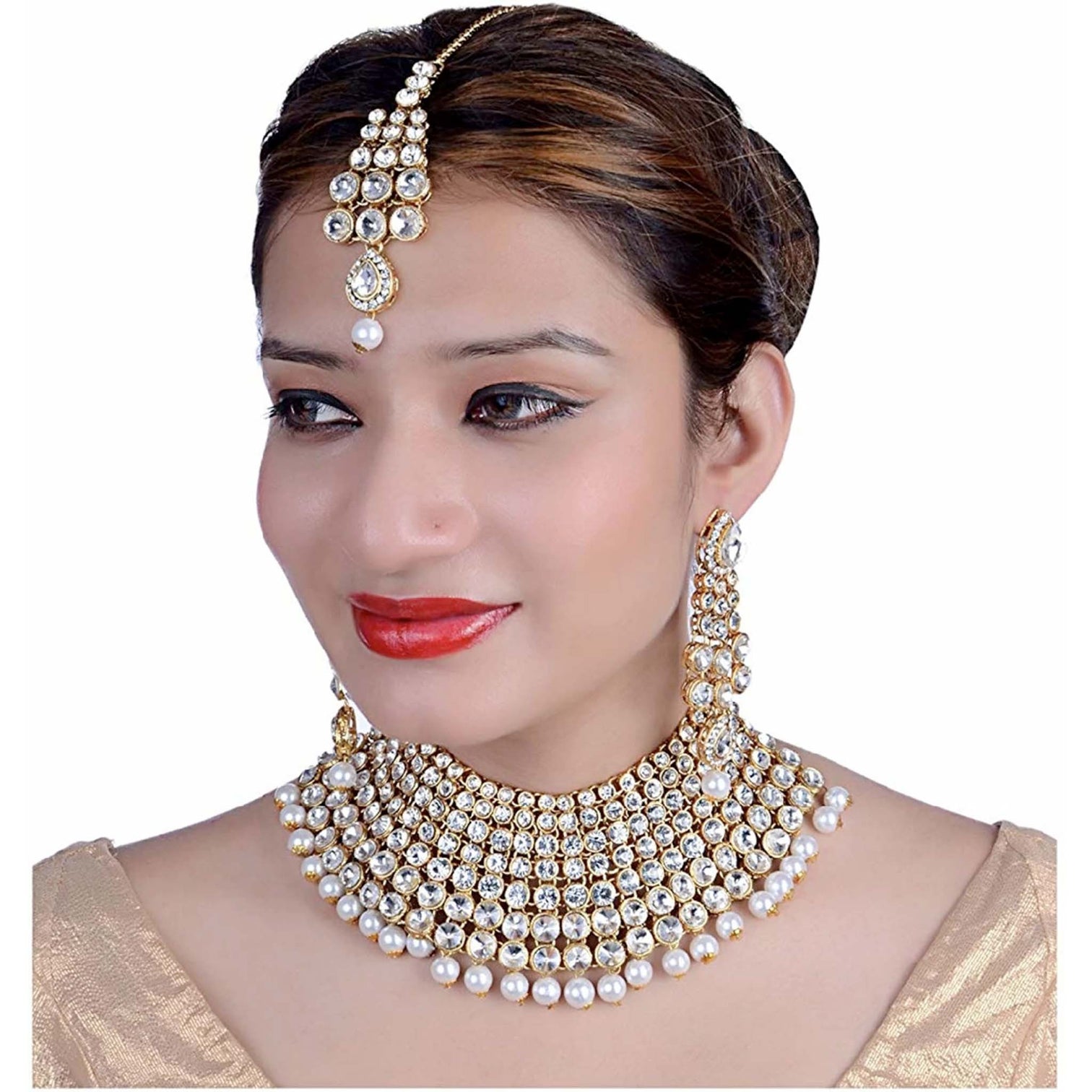 White Alloy Jewel Set