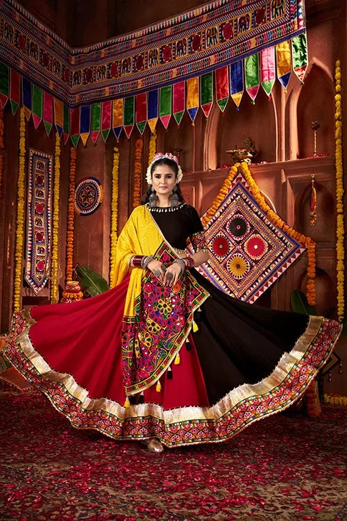 Traditional Navratri Mirror Chaniya Choli for Women