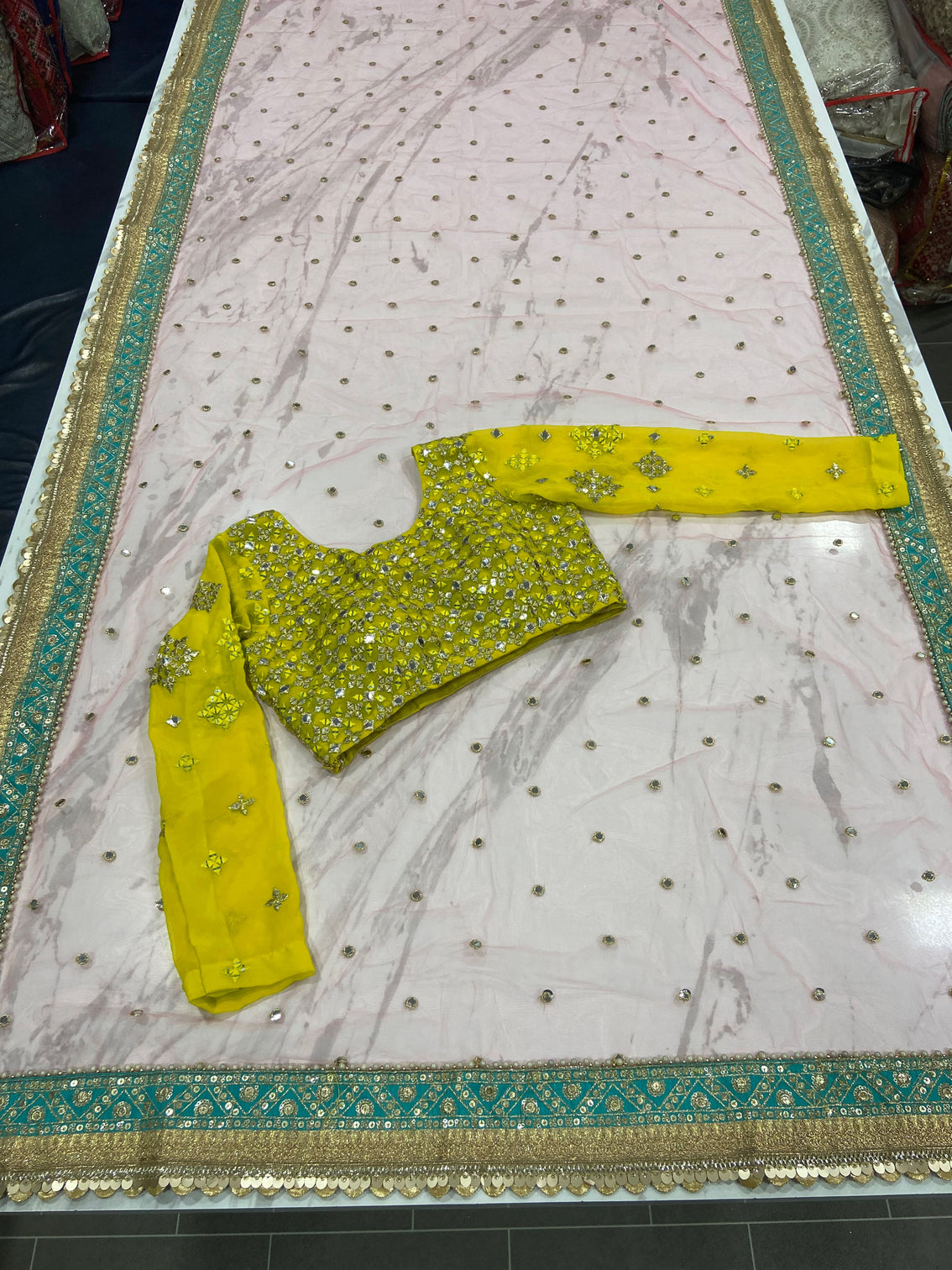 Yellow Designer Embroidered Lehenga Choli In Georgette For Bridal Marriage Mehendi Sangeet Party Wear