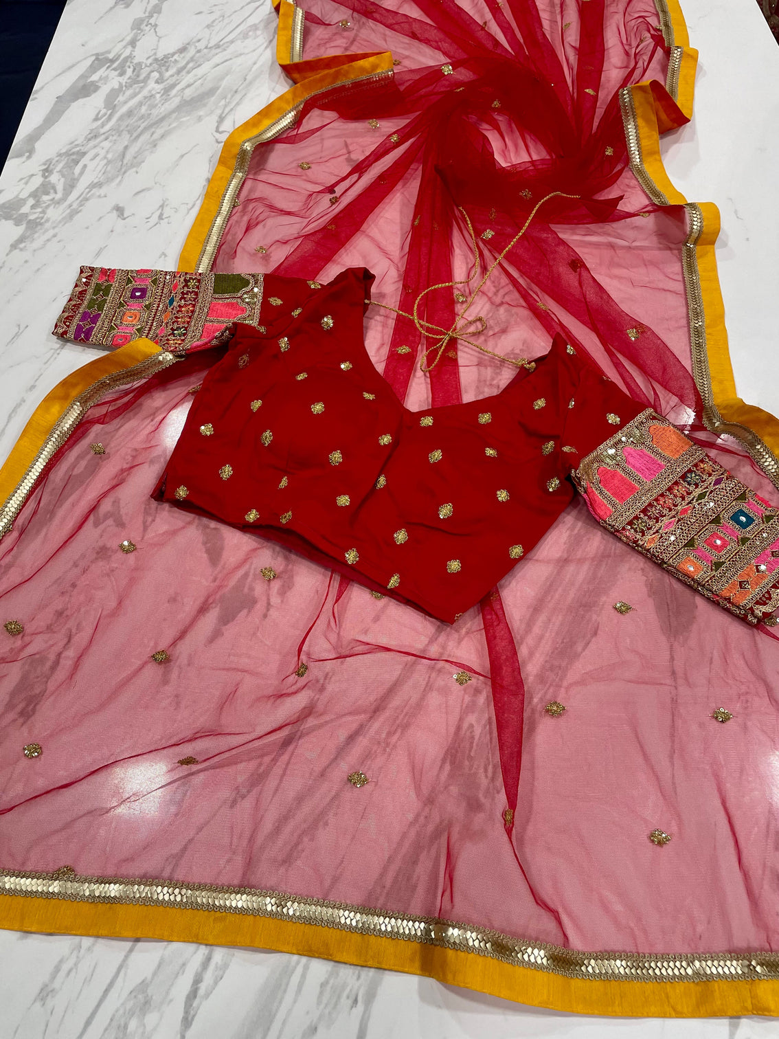 Yellow Lehenga Choli in Georgette With Resham and Sequence Work