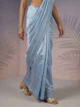 Pure Raspberry Silk Embroidered Saree with Leheriya Work and Sequin Border  Lightweight Festive Silk Saree with Blouse