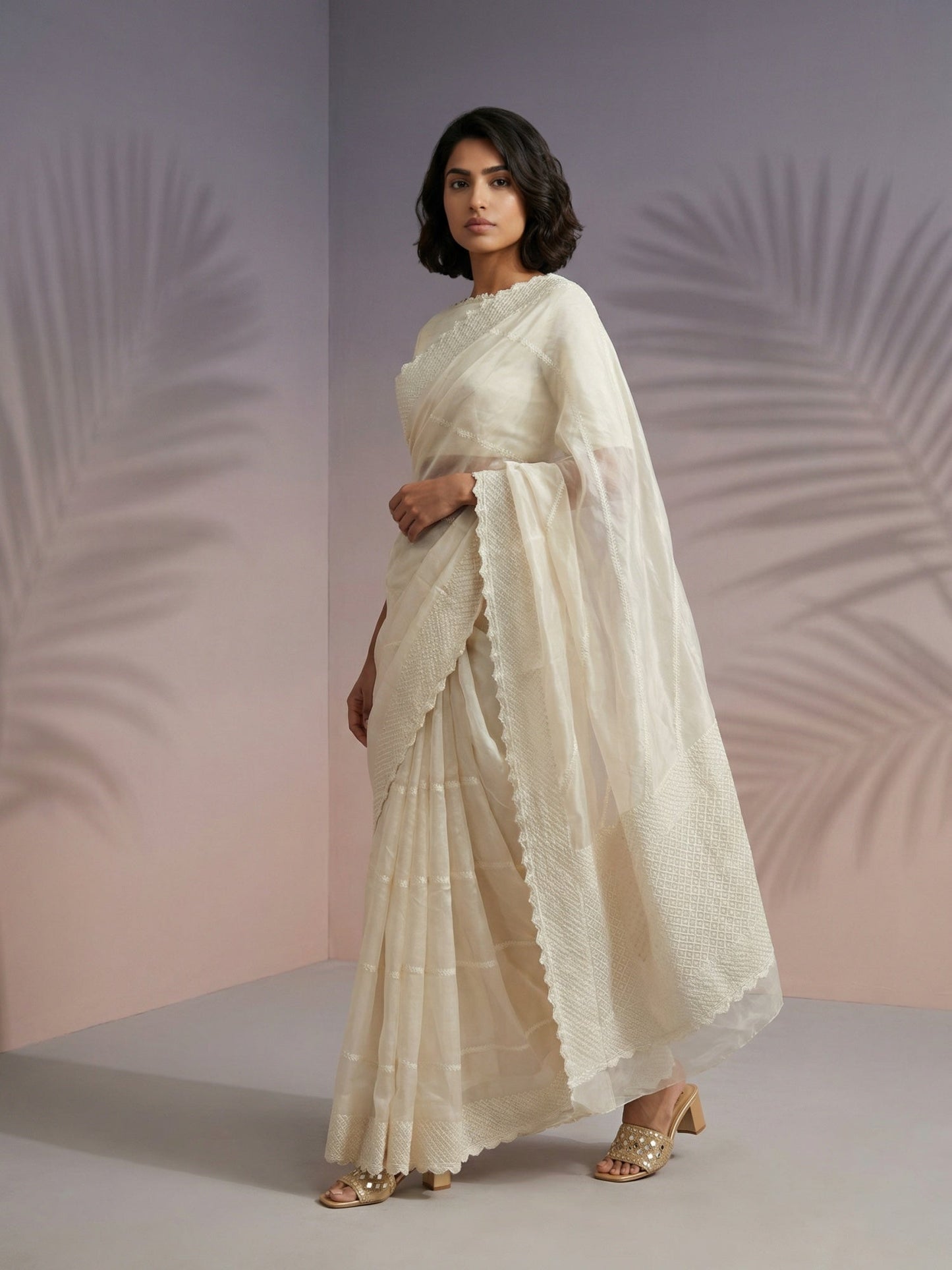 Pure Raspberry Silk Embroidered Saree with Leheriya Work and Sequin Border  Lightweight Festive Silk Saree with Blouse