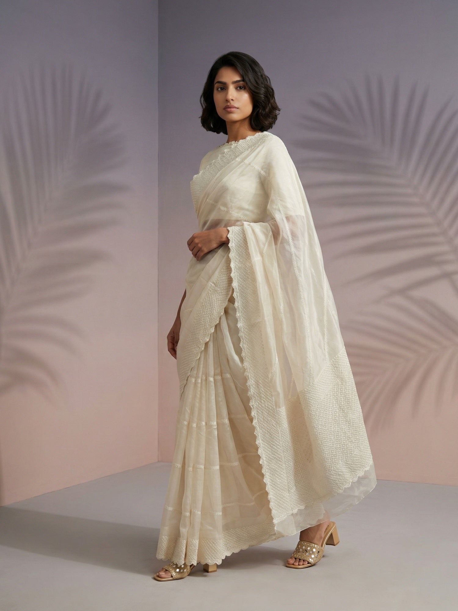 Pure Raspberry Silk Embroidered Saree with Leheriya Work and Sequin Border  Lightweight Festive Silk Saree with Blouse