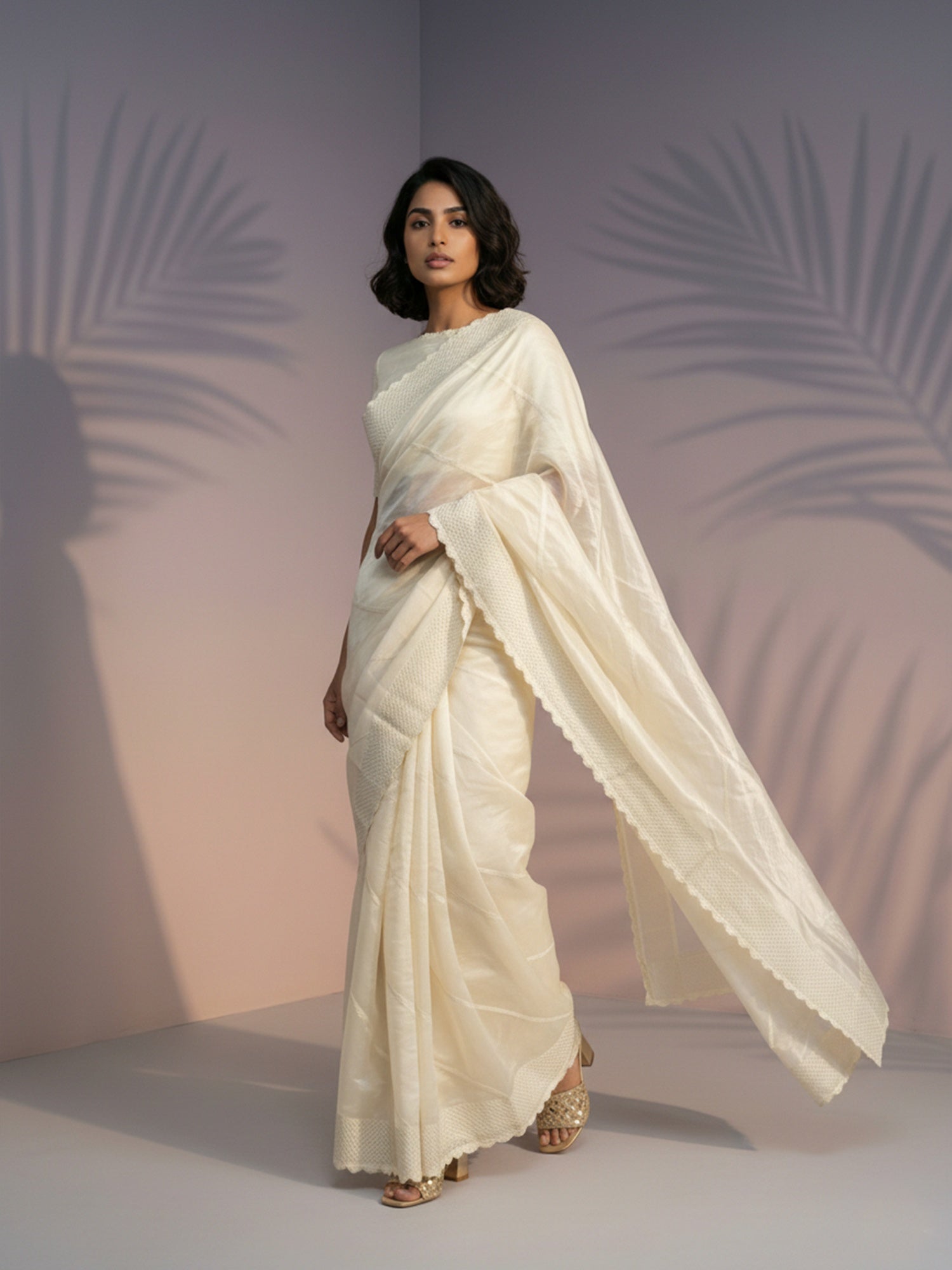 Pure Raspberry Silk Embroidered Saree with Leheriya Work and Sequin Border  Lightweight Festive Silk Saree with Blouse