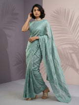 Pure Raspberry Silk Embroidered Saree with Leheriya Work and Sequin Border  Lightweight Festive Silk Saree with Blouse