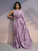 Pure Raspberry Silk Embroidered Saree with Leheriya Work and Sequin Border  Lightweight Festive Silk Saree with Blouse