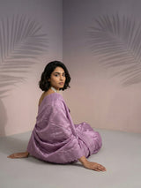 Pure Raspberry Silk Embroidered Saree with Leheriya Work and Sequin Border  Lightweight Festive Silk Saree with Blouse