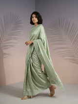 Pure Raspberry Silk Embroidered Saree with Leheriya Work and Sequin Border  Lightweight Festive Silk Saree with Blouse