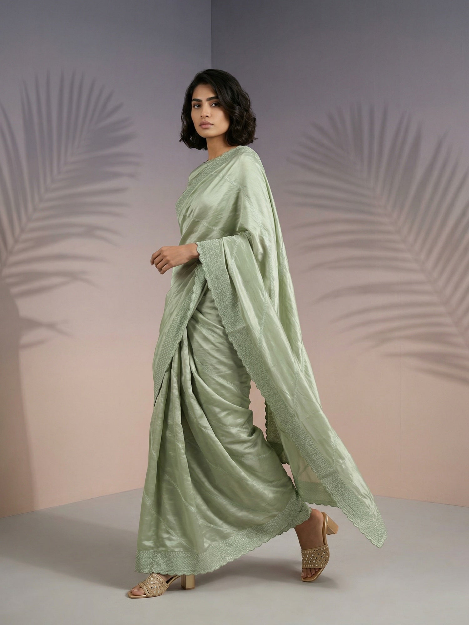 Pure Raspberry Silk Embroidered Saree with Leheriya Work and Sequin Border  Lightweight Festive Silk Saree with Blouse