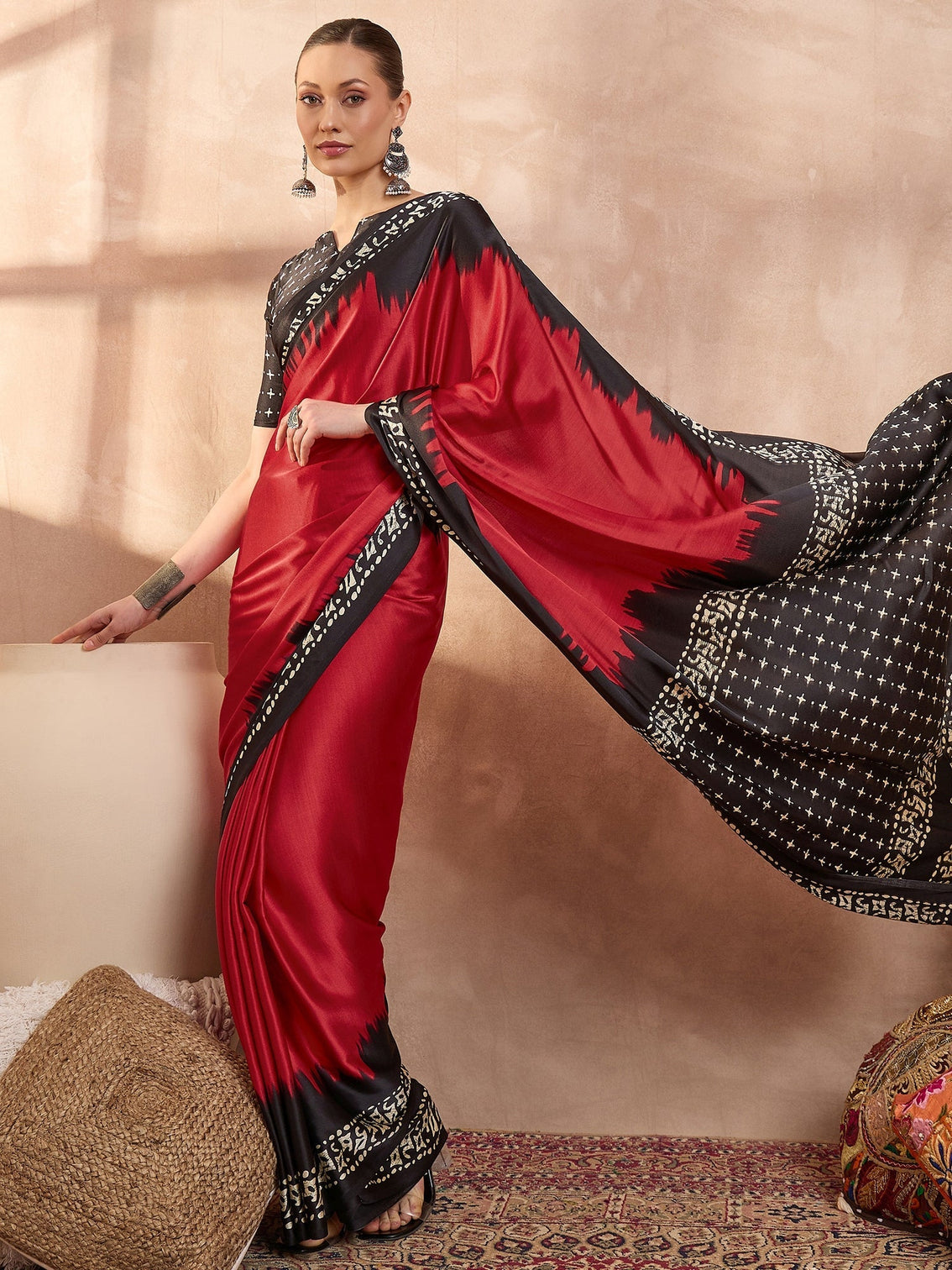 Aadhira Stylish Semi Modal Saree for Party & Festive Wear