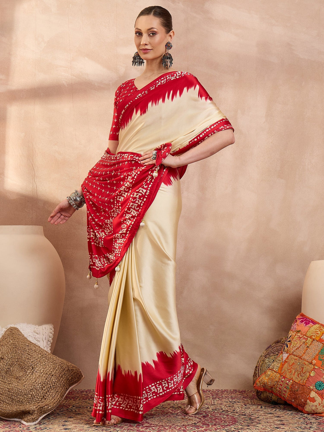 Aadhira Stylish Semi Modal Saree for Party & Festive Wear