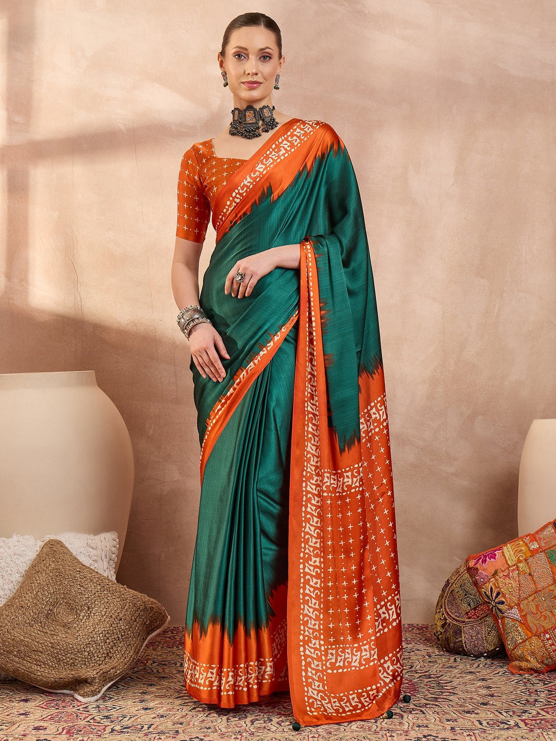 Aadhira Stylish Semi Modal Saree for Party & Festive Wear